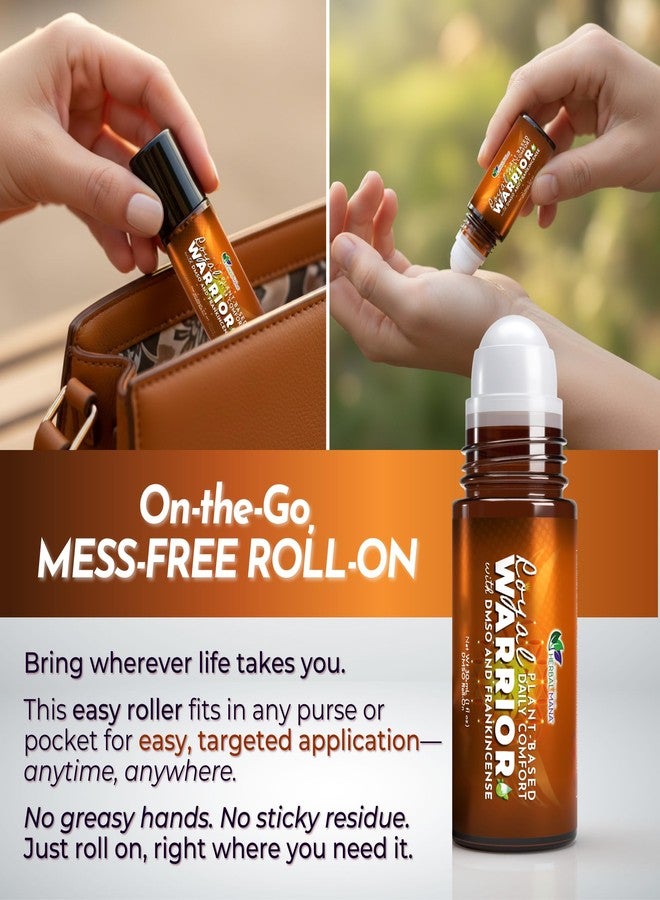 Herbal Mana Frankincense DMSO Roll-On | Menthol-Free | Warm Resinous Aroma | Royal Warrior | 1 fl oz (30 mL) - Image 2