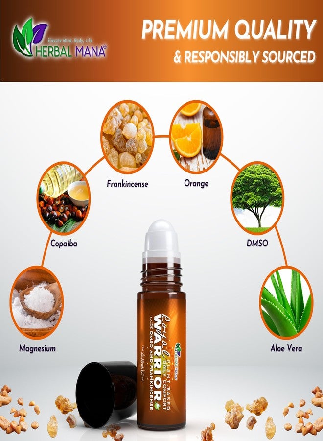 Herbal Mana Frankincense DMSO Roll-On | Menthol-Free | Warm Resinous Aroma | Royal Warrior | 1 fl oz (30 mL) - Image 5