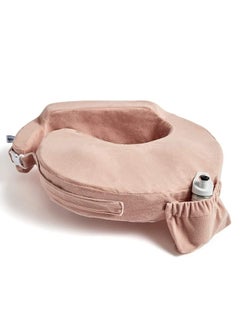 My Brest Friend Deluxe Nursing Pillow For Breastfeeding And Bottle Feeding  Enhanced Posture Support Feeding Pillow  Double Straps And Removable Extra Soft SliPiecesover  Soft Rose  - Image 1