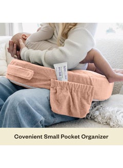My Brest Friend Deluxe Nursing Pillow For Breastfeeding And Bottle Feeding  Enhanced Posture Support Feeding Pillow  Double Straps And Removable Extra Soft SliPiecesover  Soft Rose  - Image 4