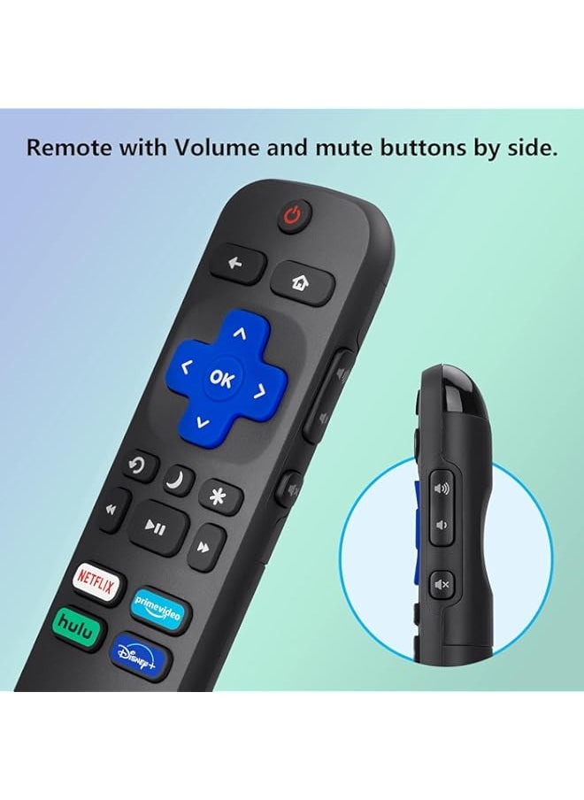 Generic - Universal Remote Control for Roku TV, Replacement Remote for Hisense/Sharp Roku TV, TV Remote with Netflix Disney+/Hulu/Prime Video Buttons - Image 1