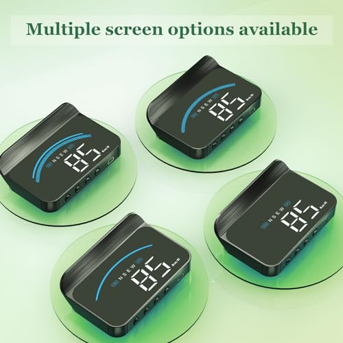 AZIJYV Heads Up Display for Cars M11,Universal OBD+GPS Digital Speedometer Dual System 3.5 Inches HUD with Speed,Water Temperature,Driving Mileage,Overspeed Alarm,Suitable for All Cars - Image 3