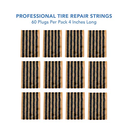 CKAuto 60pcs 4" Black Tire Repair Strings, Automotive Tool Tire Repair Plugs for Tubeless Off-Road Tires Car, Bike, ATV, UTV, Wheelbarrow, Mower - Image 5