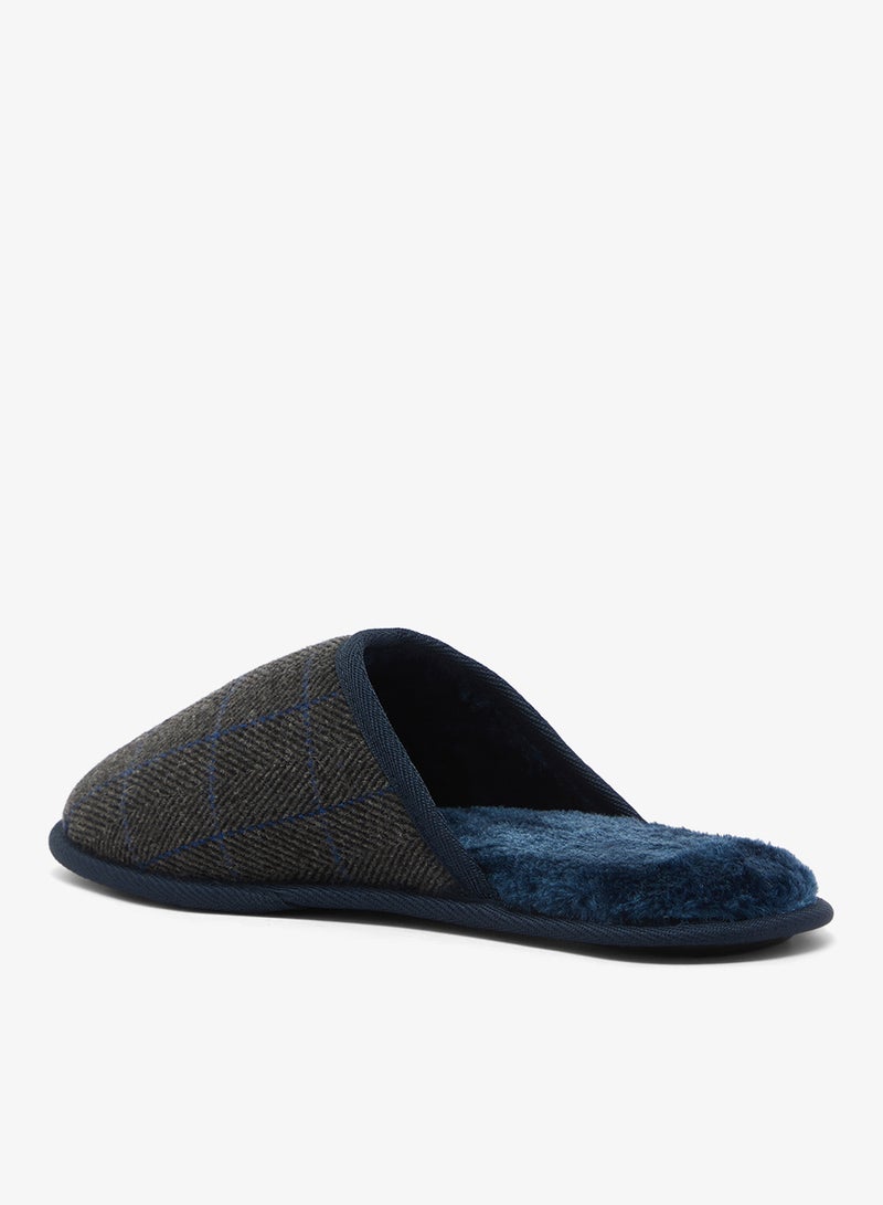 BRAVE SOUL MENS NAVY KNITTED SLIPPER - Image 2
