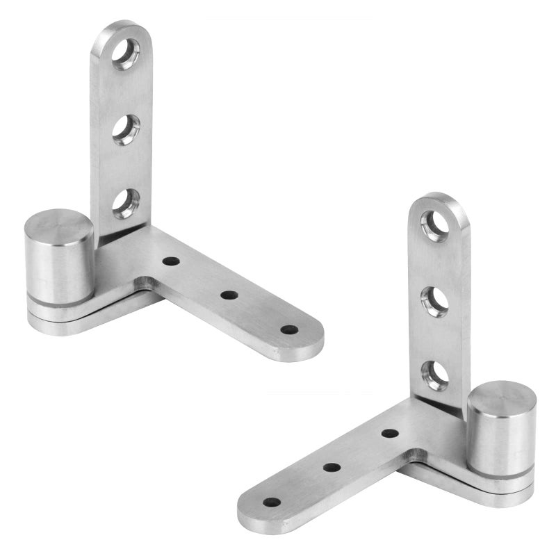 GBGS 4 قطع مفصلات أبواب محورية 47 مم سميكة مفصلة ثقيلة مائلة 270 درجة عمود التحميل الأقصى 132 رطل 2 يسار 2 يمين