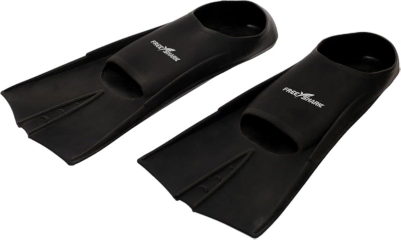 Shark Swim Fins Size 42-44 Premium Training Flippers for Adults Lightweight &amp; Hydrodynamic Design Perfect for Swimming, Snorkeling &amp; Fitness - Black