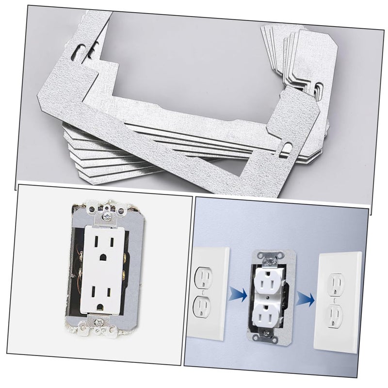 PRETYZOOM 15Pcs Metal Device Leveling Plates Electrical Outlet Shims Spacers for Accurate Wall Plate Installation for Home Renovations and Construction Projects - Image 3