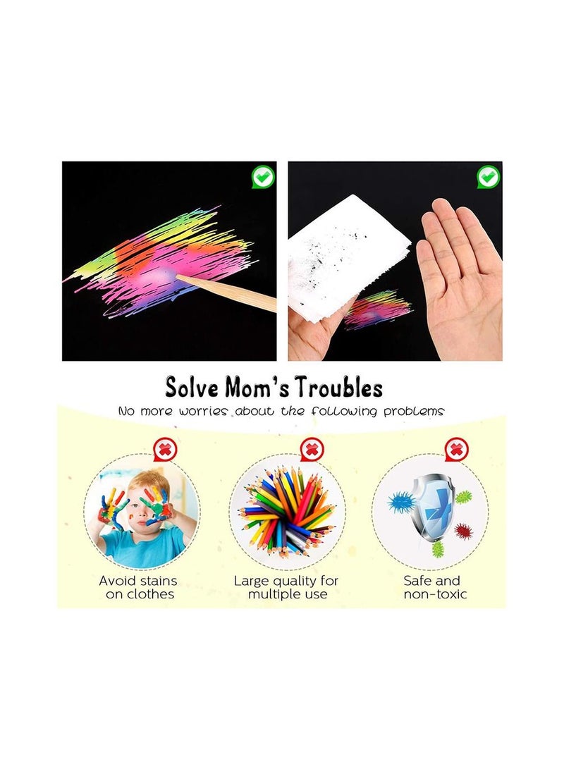 Rainbow Scratch Mini Notes Paper Pad Cards With 2 Stylus 2 Drawing Stencil Children Kids Draw Painting Toys Craft Gift - Image 5