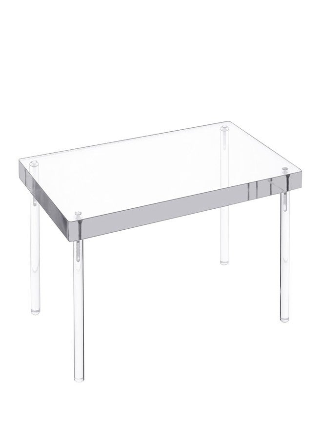 Jusalpha Acrylic Monitor Stand - 10mm Thickness Clear Platform - 14.5'' x 9'' x 3.4'' Desktop/ Laptop/ Monitor Riser Stand- for Laptop, Printer, Computer, Flat Screen LCD TV (1 Stand) - Image 1