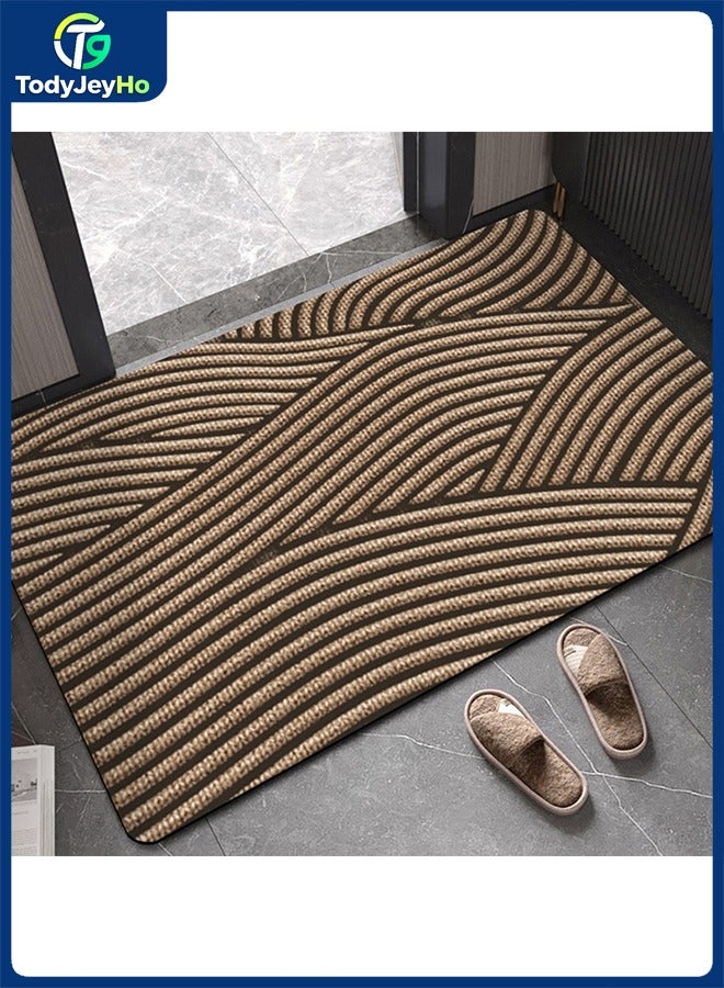 TodyJeyHo Sturdy Front Door Mat, Absorbent Muddy Dirt Resist Welcome Door Mats Outdoor Indoor, Stain and Fade Resistant, Non-Slip Backing Entry Mat Low Profile Doormat for Entryway - Image 1