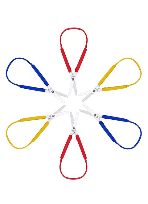 Loop Handle Colorful Grip Scissors