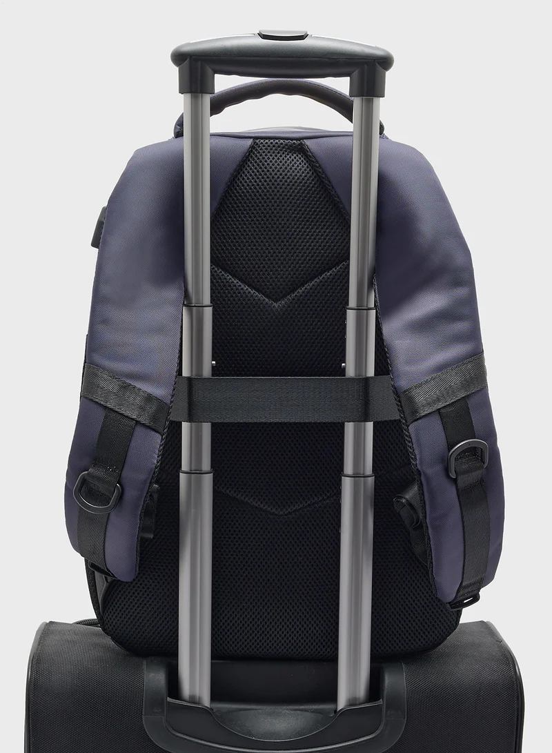 Robert Wood Premium Backpack With Usb Port And Organisers