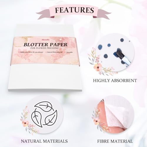 Aboofx 20 Sheets Blotting Paper for Flower Press, Large 15 x 10 inch A4 Highly Absorbent and Reusable Blotter Papers for Flower Press Herbarium Craft Blotter Paper Sheets Papers Craft Supplies - Image 4