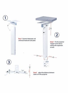 Excefore Projector Ceiling Mount, Universal Projector Mount 3 Modes +-15° Tilt - 360° Rotatable - up to 15Kg for LCD DLP Projector  - Image 5