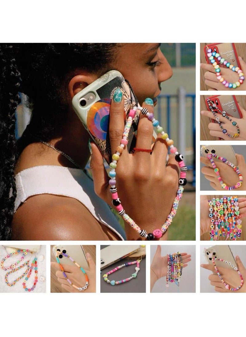 Generic - Fashionable and practical mobile phone accessories, designed to add an aesthetic touch and protect the device. They feature a unique design made up of colorful beads of various sizes and shapes, giving them a vibrant and cheerful appearance. They also provide additional protection for the phone from drops and loss. - Image 1