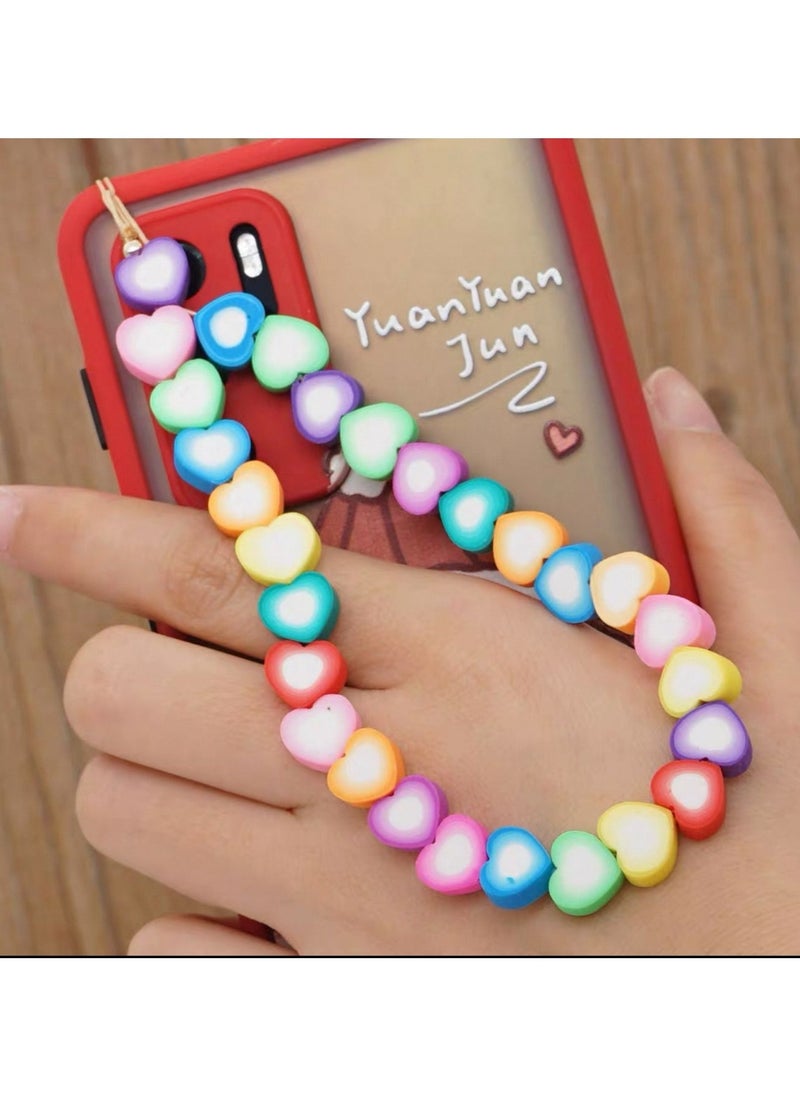 Generic - Fashionable and practical mobile phone accessories, designed to add an aesthetic touch and protect the device. They feature a unique design made up of colorful beads of various sizes and shapes, giving them a vibrant and cheerful appearance. They also provide additional protection for the phone from drops and loss. - Image 1
