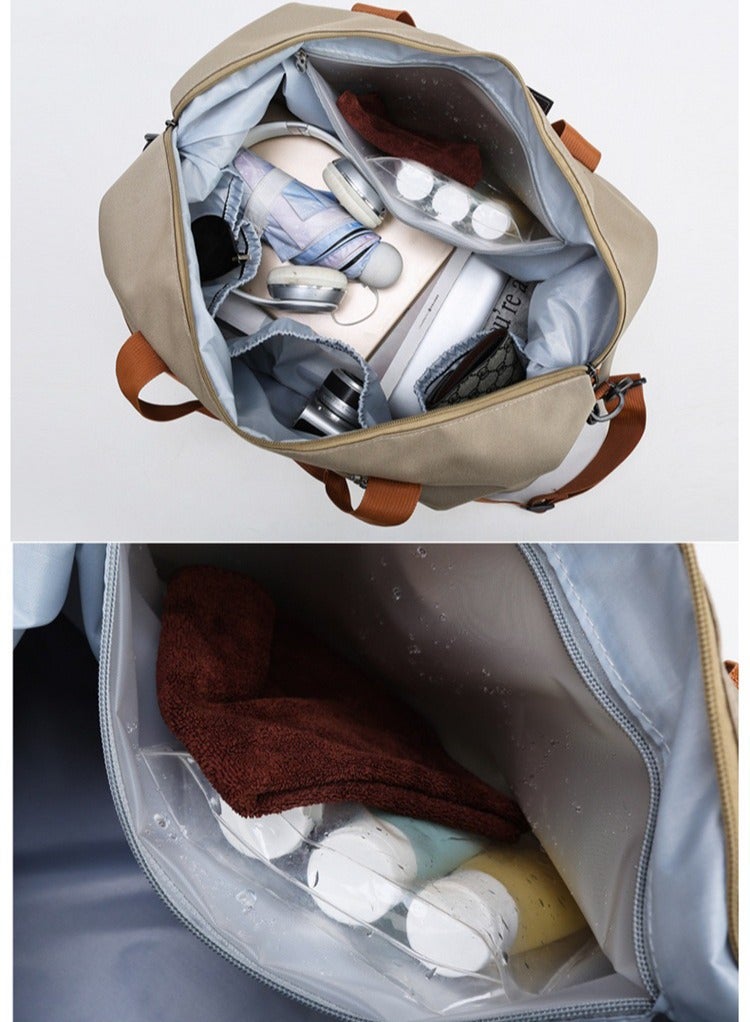 beichad Men's and women's travel bags, large capacity boarding luggage bags, sports travel bags with dry wet separation, large capacity fitness bags - Image 5