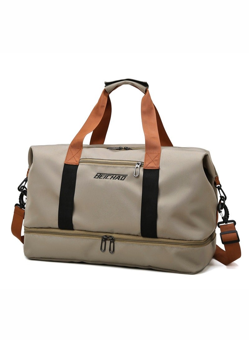 beichad Men's and women's travel bags, large capacity boarding luggage bags, sports travel bags with dry wet separation, large capacity fitness bags - Image 1