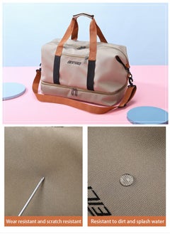 Generic Men's and women's travel bags, large capacity boarding luggage bags, sports travel bags with dry wet separation, large capacity fitness bags  - Image 3