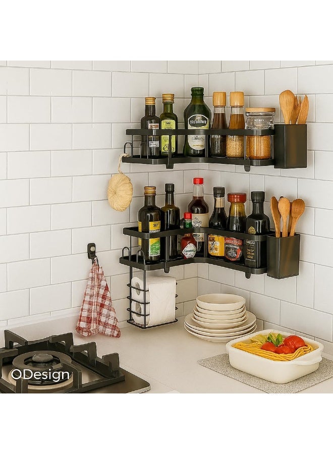 Beauenty Shower Caddy 7 Pack, Adhesive Bathroom Organizer, No Drilling Shower Shelves & Large Capacity, Rustproof Stainless Steel Shower Racks, shower shelf for inside shower & Kitchen (7 Pack) - Image 2