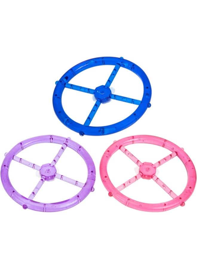 klarako 3Pcs DIY Wind Chime Kit Top Ring Wind Chime Line Wind Chime Supplies Plastic Top Circles Frames of Suncatcher for Outdoor Home Garden Patio Decoration - Image 1