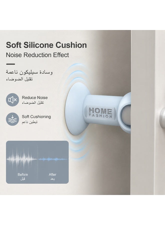 3PCS Door Handle Wall Protector – Anti-Collision Door Stopper Bumper, Thickened Silicone Wall Guard Cover, Noise Reduction Adhesive Door Handle Shield for Home & Rental Apartments - Image 3