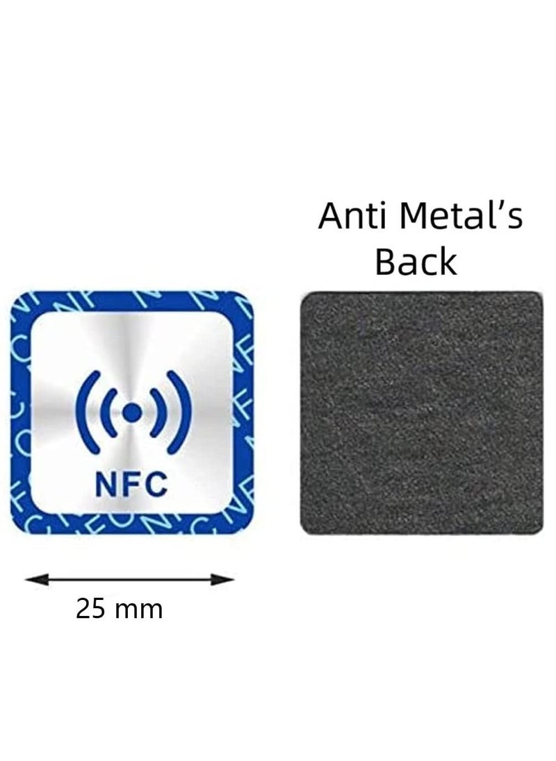Rubik - NFC 216 Tags NTAG216 Anti-Metal Ntag 216 Self-adhesive Stickers, Compatible with TagMo and Amiibo, 888 Bytes Memory Fully Programmable RFID Key Token, Support 13.56mhz RFID IC (2 Pcs) - Image 1