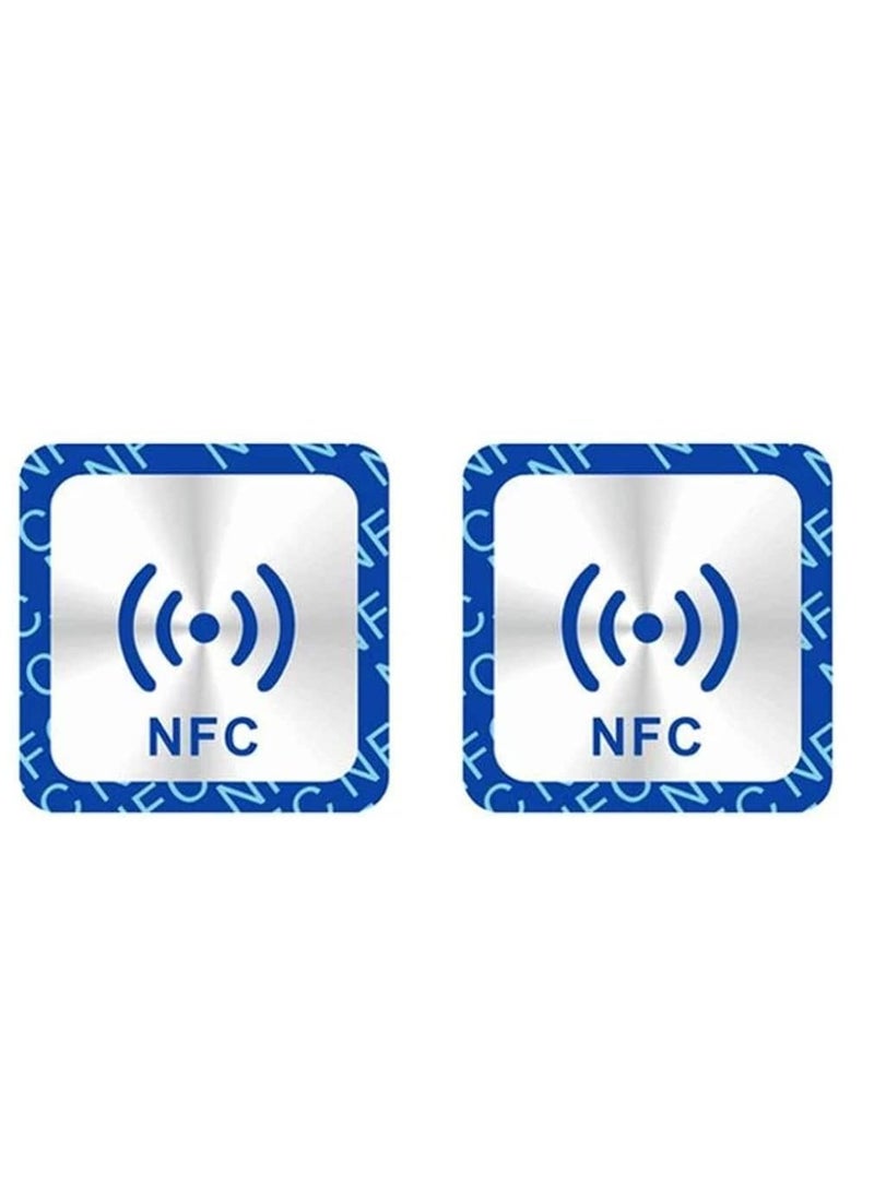 Rubik - NFC 216 Tags NTAG216 Anti-Metal Ntag 216 Self-adhesive Stickers, Compatible with TagMo and Amiibo, 888 Bytes Memory Fully Programmable RFID Key Token, Support 13.56mhz RFID IC (2 Pcs) - Image 1