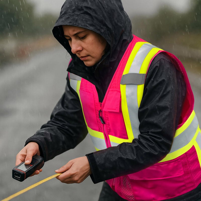 KAYGO Safety Vest with Pockets - High Visibility Reflective Vest ANSI Class 2 Construction Vest (Type R, Not FR) KG0100 (S, Pink, 1 Pcs) - Image 4