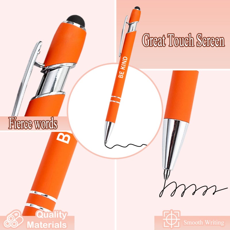 PASISIBICK 12 Pieces Motivational Inspirational Quotes Snarky Screen Touch Stylus Ballpoint Pens, Office Encouraging Scriptures, Black Ink (12 Color,Motivational) - Image 2