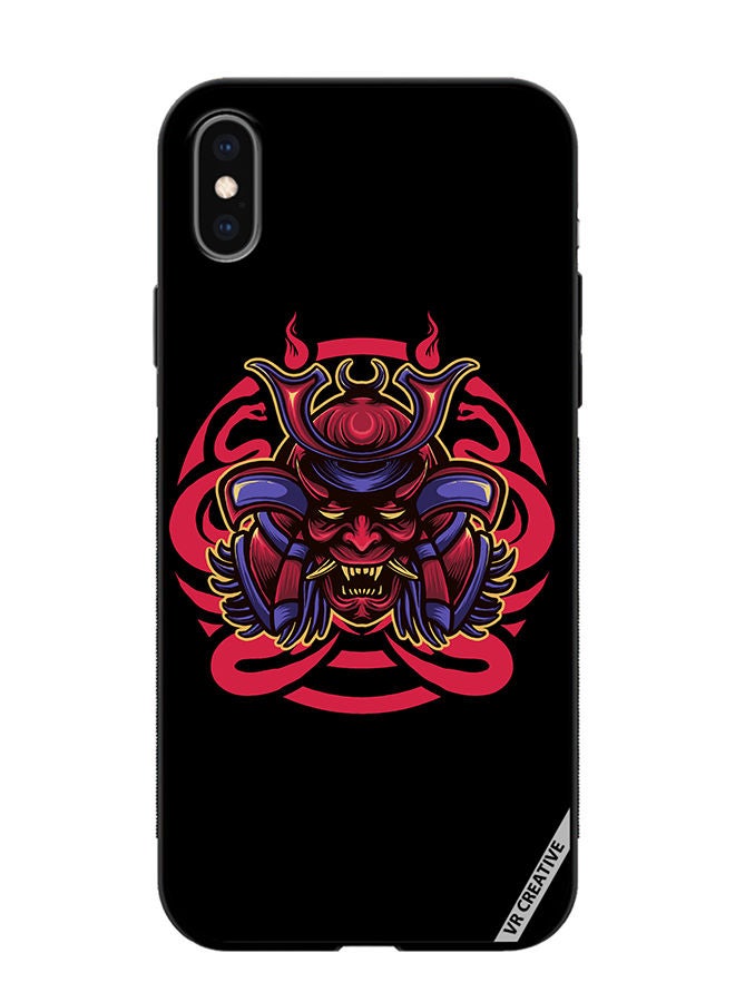 VR CREATIVE Protective Case Cover For Apple iPhone X/XS Japanese Samurai Mask Design Multicolour - Image 1