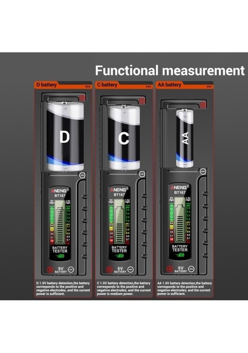 Battery Capacity Tester Accurate Remaining Power Measurement - Portable Black Instrument for Reliable Capacity Assessment - Image 1