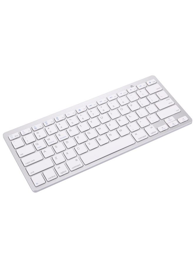 BURAQ BK-3001 Bluetooth Wireless 78 Keys Ultrathin Keyboard for Windows / iPad / iPhone(Silver)  - Image 3