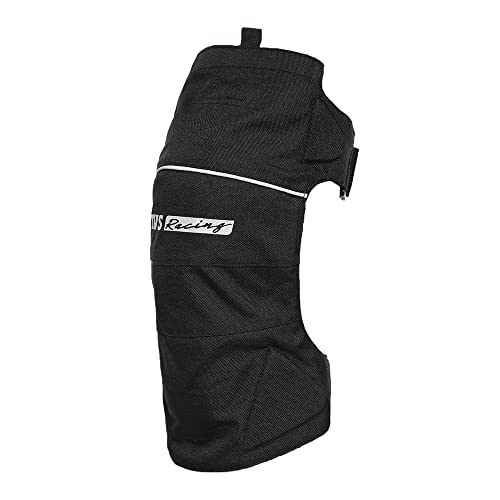 TVS Knee Guards for Bikers-CE Level 2 Certified Impact Resistance, Enhanced Visibility with Reflective Accents, Adjustable & Comfort Fit, 600D Polyester, Breathable for Long Rides (Black-M) - Image 3