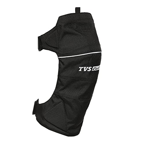 TVS Knee Guards for Bikers-CE Level 2 Certified Impact Resistance, Enhanced Visibility with Reflective Accents, Adjustable & Comfort Fit, 600D Polyester, Breathable for Long Rides (Black-M) - Image 4