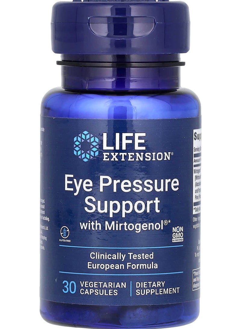 دعم ضغط العين مع ميرتوجينول، 30 كبسولة نباتية