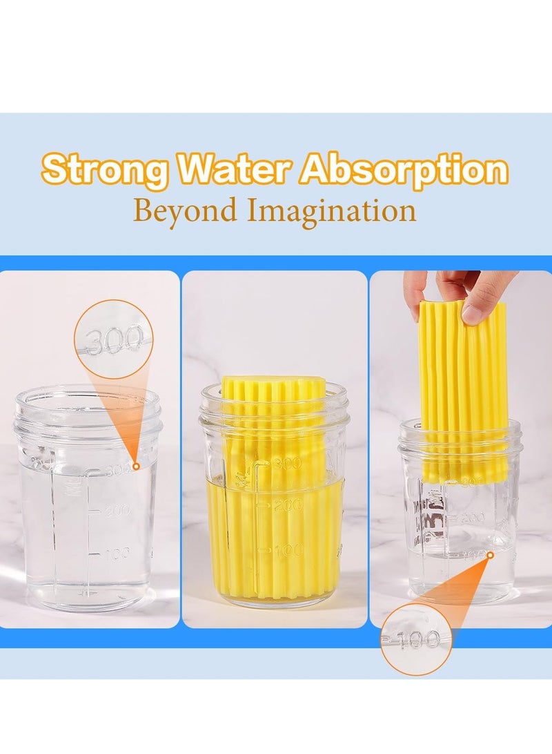 4 Piece Damp Duster Sponge, Magic Damp Dusting Sponge Eraser for Dusting Blinds, Baseboards, Mirrors, Radiators,Window Track Grooves , Dust Remover for Home & Office ,Yellow. - Image 5