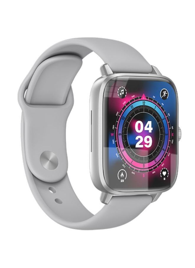 cardoo Smart watch Egypt  touch screen CardoO watch for men and women Heart Rate waterproof Bluetooth Calls Smart watch Support Arabic for Android and IOS (silver)  - Image 3