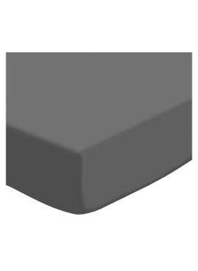SHEETWORLD.COM SheetWorld Fitted Basket Sheet - Dark Grey Jersey Knit - Solid Colors - Image 1