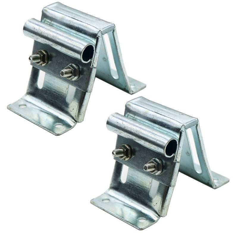 Adjustable Top Roller Bracket for Residential Doors Galvanized Fixture Bracket 2 Pack