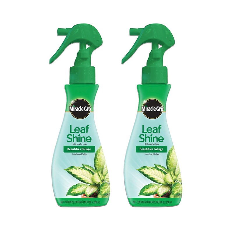 Miracle-Gro Leaf Shine Spray - For Indoor Hard-Leaved Houseplants, Cleans and Beautifies Foliage - 8 fl. oz. (2 Pack) - Image 1