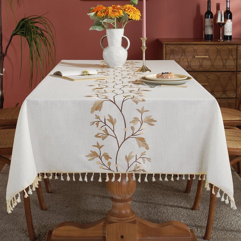 Waterproof Cotton Linen Tablecloth - Image 1