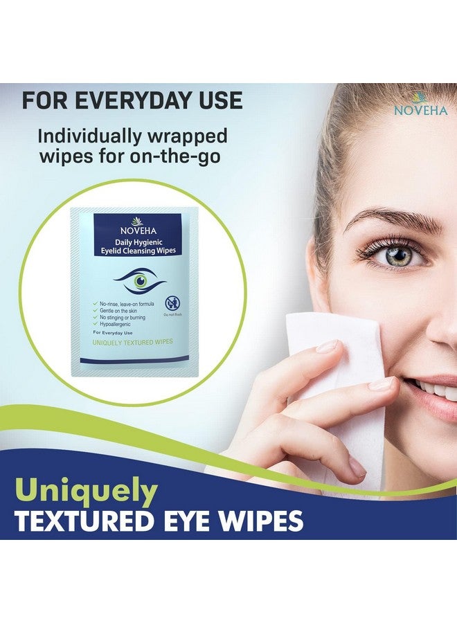 NOVEHA NOVEHA Daily Hygienic Eyelid & Lash Wipes | For Blepharitis & Itchy Eyes, Demodex | Box Of 60 Individually Wrapped Eyelash Wipes, Natural Makeup Remover & Daily Cleanser  - Image 4