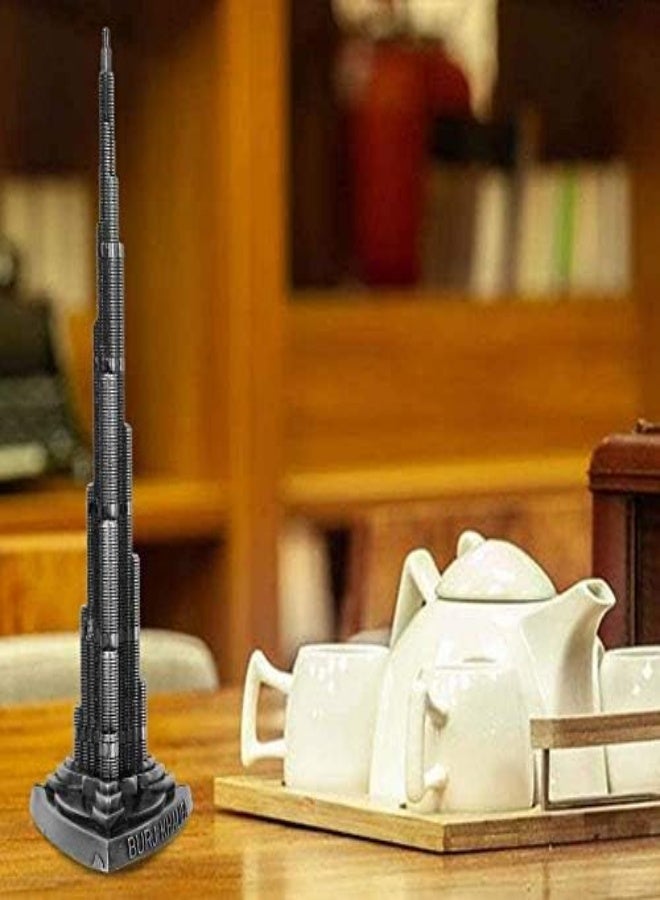 AKDC Tower Ornaments, 7.1In Height Burj Khalifa Tower Model Miniature Dubai Tower Alloy Model Ornament Arts Craft Office Home Desktop Decor - Image 1