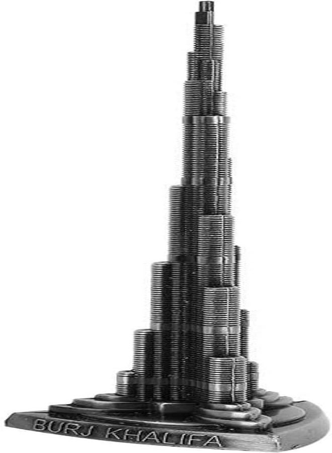 AKDC Tower Ornaments, 7.1In Height Burj Khalifa Tower Model Miniature Dubai Tower Alloy Model Ornament Arts Craft Office Home Desktop Decor - Image 4