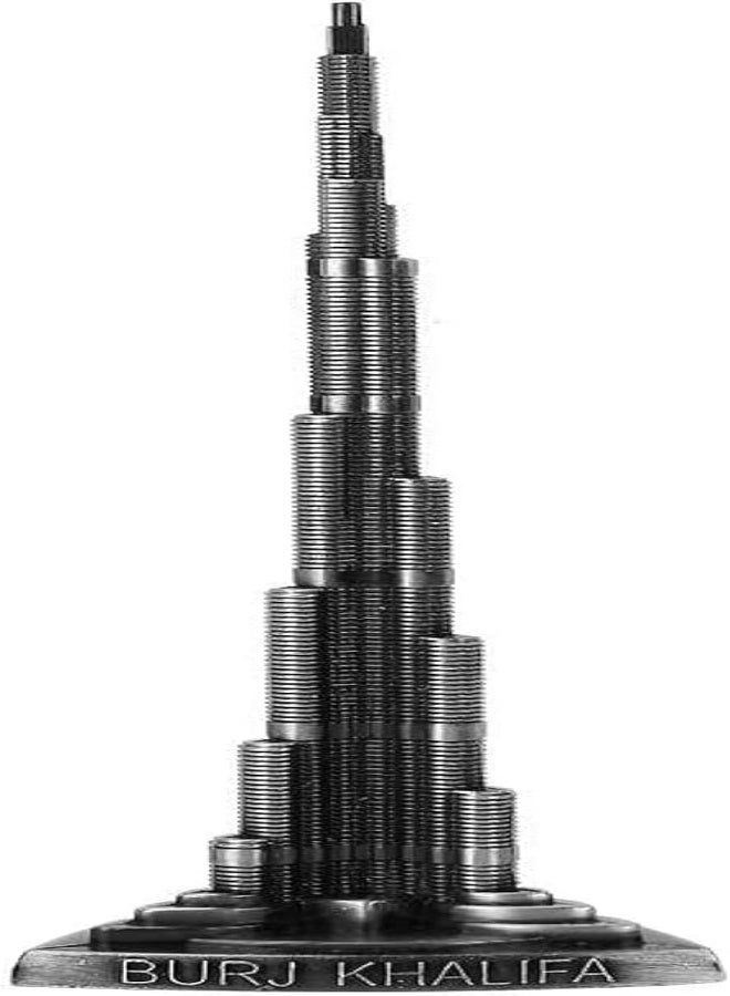 AKDC Tower Ornaments, 7.1In Height Burj Khalifa Tower Model Miniature Dubai Tower Alloy Model Ornament Arts Craft Office Home Desktop Decor - Image 5
