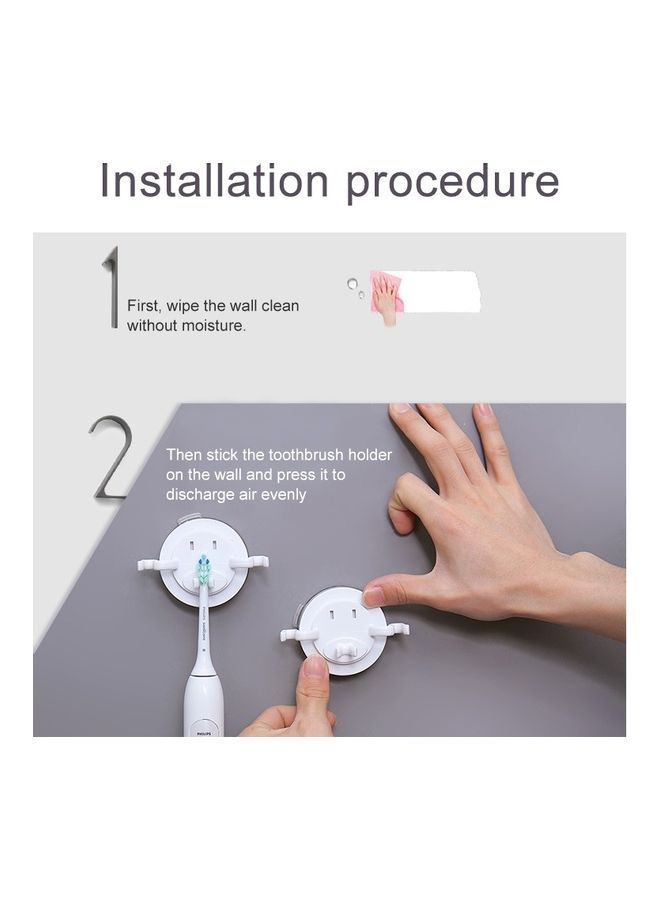 NIBEMINENT Electric Toothbrush Rack White 14x9x12cm - Image 4