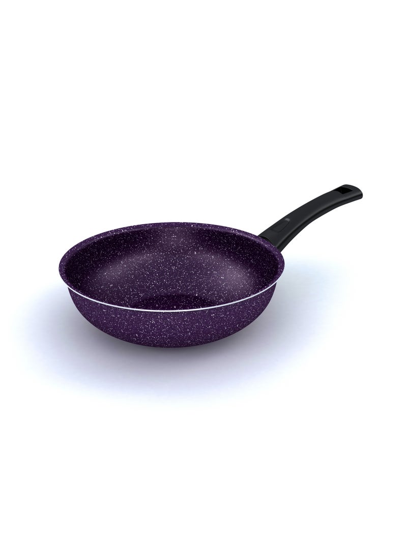 LAZORD Granite Deep Frying Pan 24 Cm purple  - Image 1