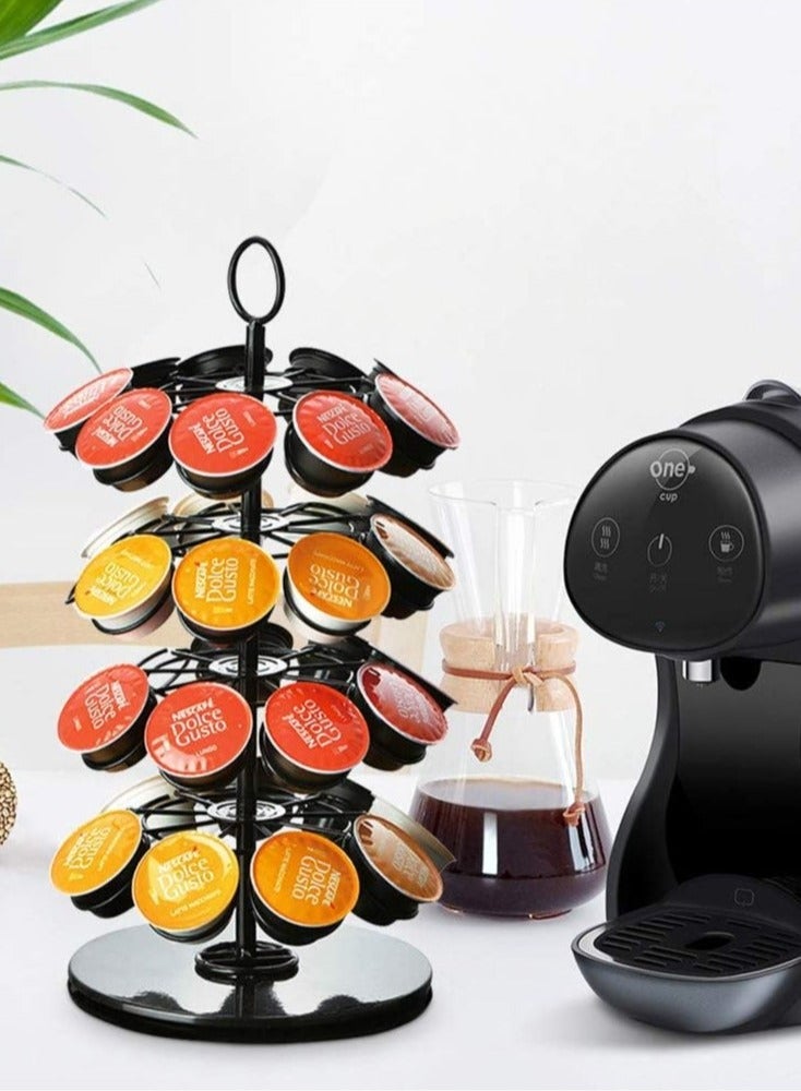 4-Tier Rotating Coffee Capsule Holder, Stainless Steel Coffee Capsule Holder  - Image 1