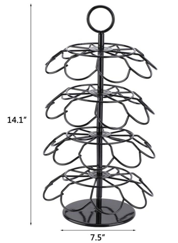 4-Tier Rotating Coffee Capsule Holder, Stainless Steel Coffee Capsule Holder  - Image 3